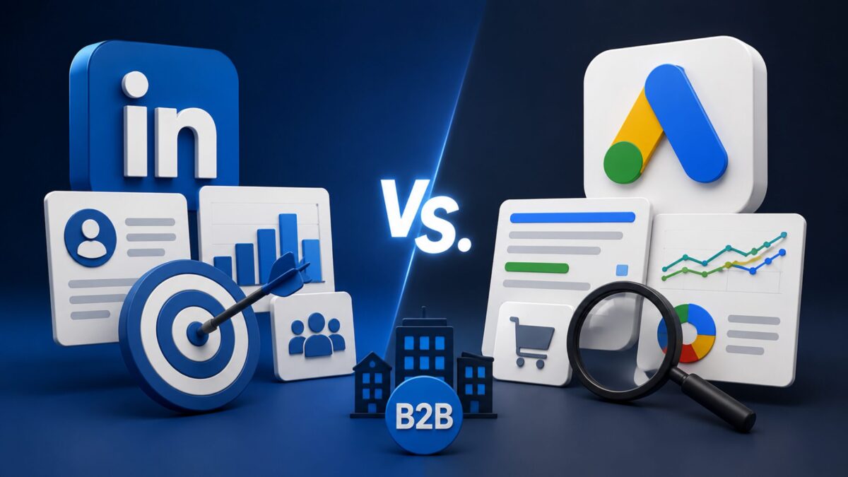 LinkedIn Ads vs. Google Ads B2B-re: melyik mennyit hoz valójában?