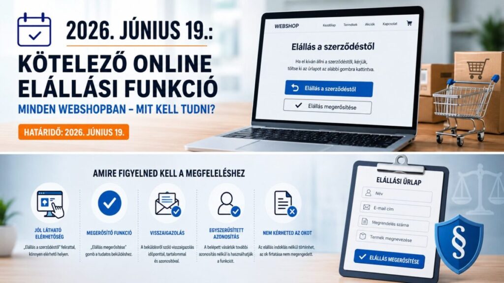2026. június 19.: kötelező online elállási funkció minden webshopban. Mit kell tudni?