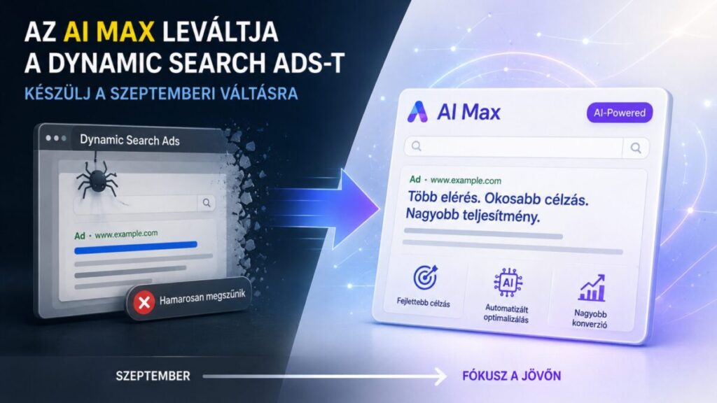 Az AI Max leváltja a Dynamic Search Ads-t: készülj a szeptemberi váltásra